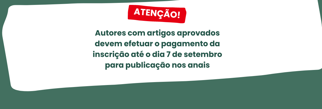 Atenção autores!