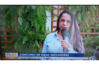 Pedagoga Vera Pontes, no AL1 da TV Gazeta