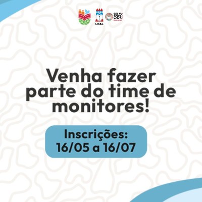 Edital oferece vagas para atuação de bolsistas e voluntários durante o evento Edital oferece vagas para atuação de bolsistas e voluntários durante o evento
